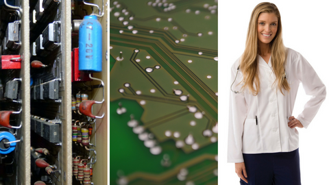 Can an electrical engineer wear a lab coat and deal with chemicals?