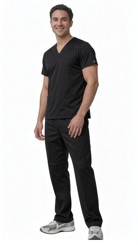 Men's Slim Fit 8 Pocket Uniform Scrubs - Style 103