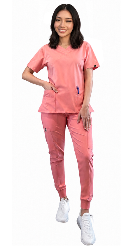 Women's 4-Way Extreme Stretch Jogger Scrubs - Style ST100-JR - Dress A Med