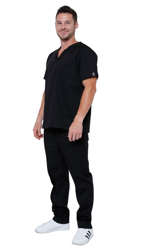 Men's 7 Pocket Soft Stretch Uniform Scrubs - Style ST101 - Dress A Med