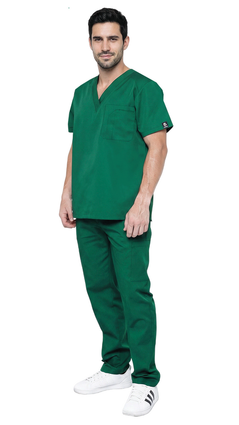 Men's 7 Pocket Soft Stretch Uniform Scrubs - Style ST101 - Dress A Med