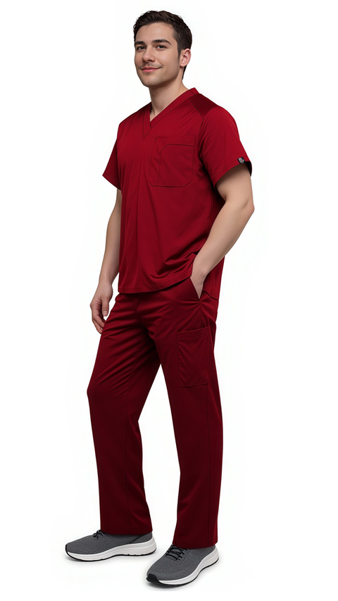 Men's 7 Pocket Soft Stretch Uniform Scrubs - Style ST101 - Dress A Med