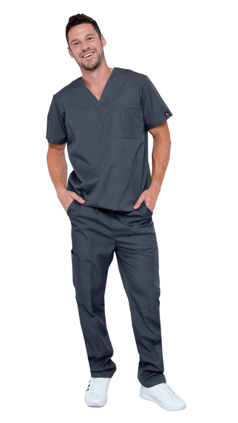 Men's 7 Pocket Soft Stretch Uniform Scrubs - Style ST101 - Dress A Med