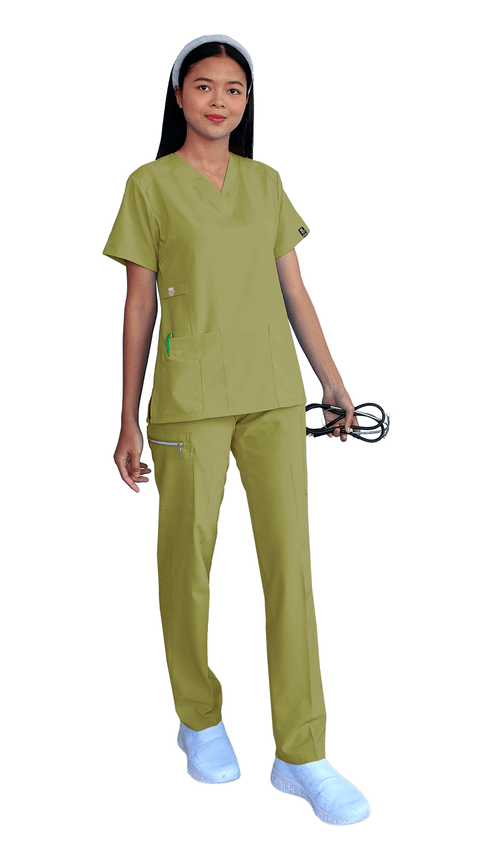 Women's Gentle Stretch Slim Fit Zipper Set - Style ST88 - Dress A Med
