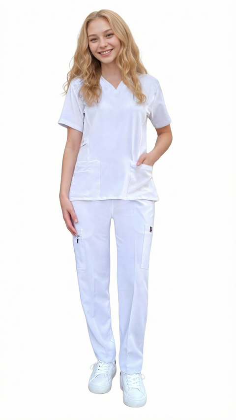 Women's Gentle Stretch Slim Fit Zipper Set - Style ST88