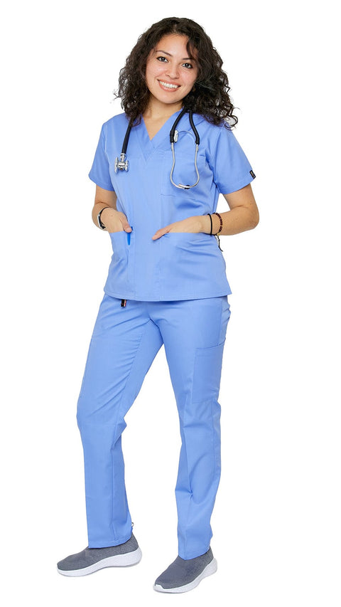 Women's Classic 8 Pocket Uniform Scrubs - Style 103 - Dress A Med