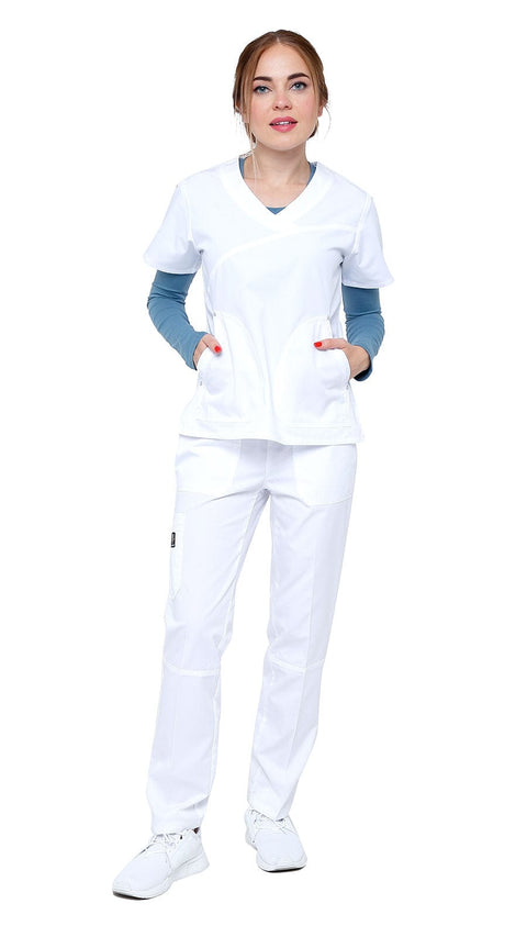 Women's 6 Pocket Slim Fit Medical Scrubs - Dress A Med
