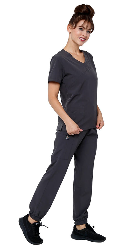 Women's 4-Way Extreme Stretch Jogger Scrubs - Style ST100-JR - Dress A Med