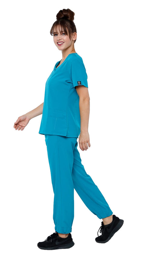 Women's 4-Way Extreme Stretch Jogger Scrubs - Style ST100-JR - Dress A Med