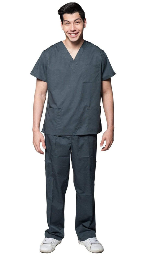 Men's Slim Fit 8 Pocket Uniform Scrubs - Style 103 - Dress A Med