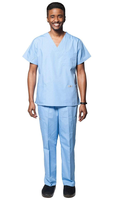 Men's Slim Fit 8 Pocket Uniform Scrubs - Style 103 - Dress A Med