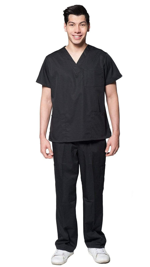 Men's Slim Fit 8 Pocket Uniform Scrubs - Style 103 - Dress A Med