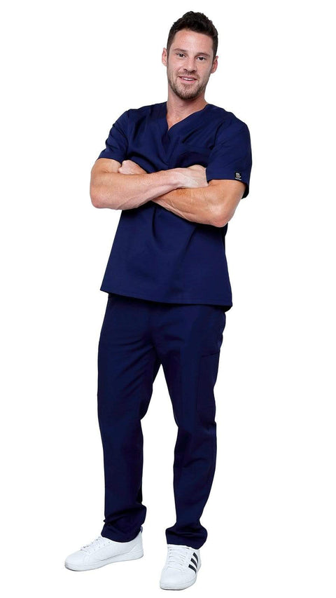 Men's Lightweight 6 Pocket Classic Uniform Scrubs - Style 101 - Dress A Med