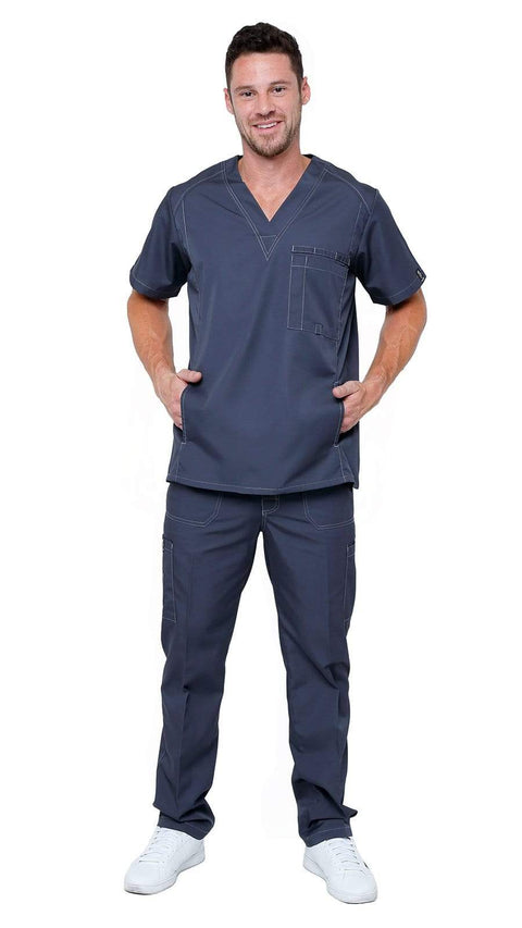 Men's Multi Pocket Utility Medical Scrubs - Style 102AV - Dress A Med