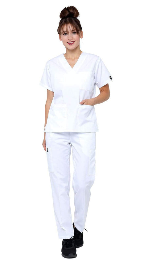 Women's Classic 8 Pocket Uniform Scrubs - Style 103 - Dress A Med