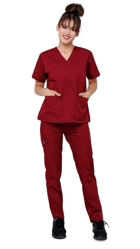 Women's Classic 8 Pocket Uniform Scrubs - Style 103 - Dress A Med