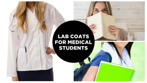 What type of lab coats do medical students wear?