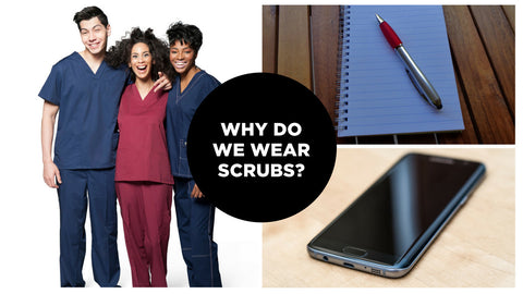 What is the functional reason for medical personnel to wear scrubs?