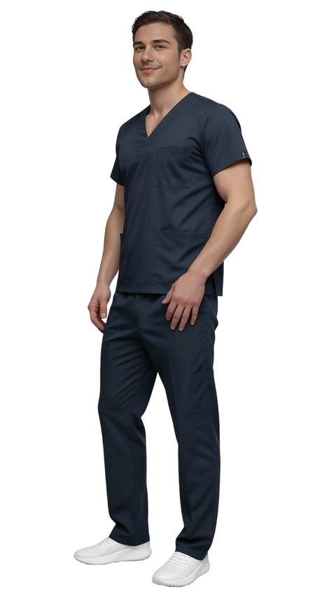 Men's Slim Fit 8 Pocket Uniform Scrubs - Style 103