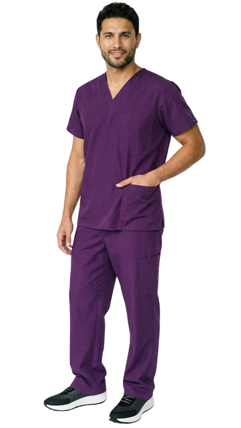 Men's Slim Fit 8 Pocket Uniform Scrubs - Style 103