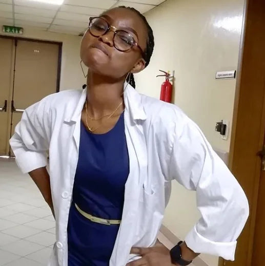 Women's Adjustable Long Lab Coat Medical Uniform