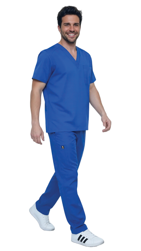 Men's 7 Pocket Soft Stretch Uniform Scrubs - Style ST101 - Dress A Med
