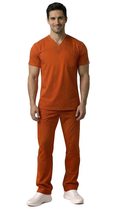 Men's 7 Pocket Soft Stretch Uniform Scrubs - Style ST101 - Dress A Med
