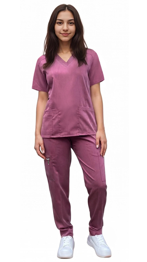 Women's Gentle Stretch Slim Fit Zipper Set - Style ST88 - Dress A Med