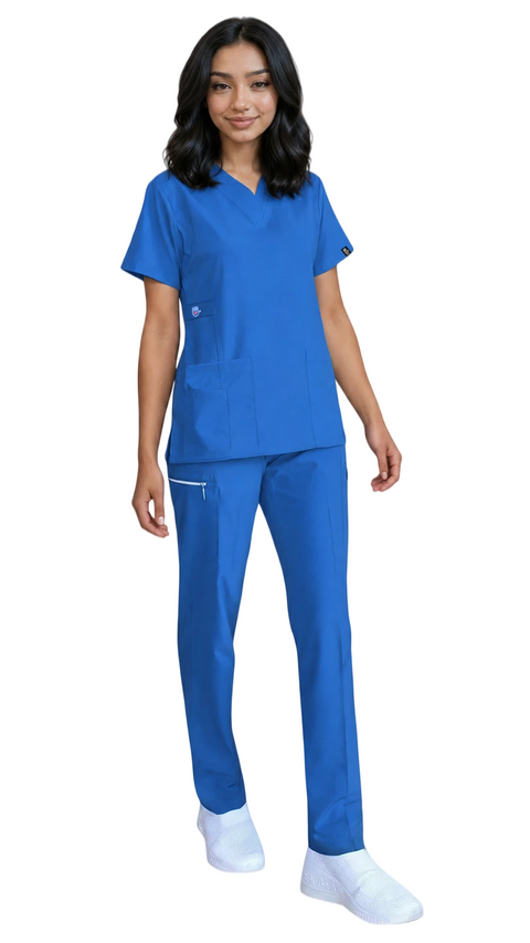 Women's Gentle Stretch Slim Fit Zipper Set - Style ST88 - Dress A Med
