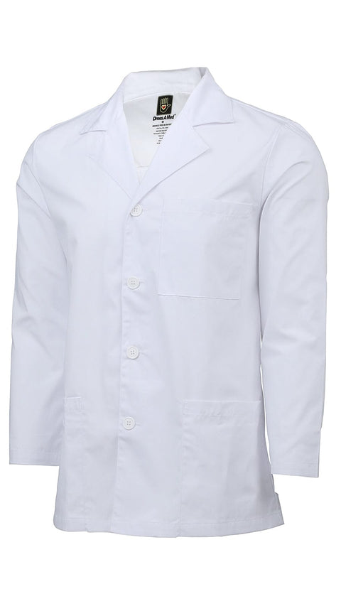 Men's Multi-Pocket Short Lab Coat Medical Uniform - Dress A Med