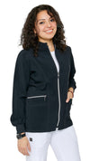 Women's Stretch Zipper Warm Up Uniform Jacket - Dress A Med