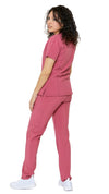 Women's Soft Stretch Silver Zipper Uniform Scrubs - Style ST400 - Dress A Med