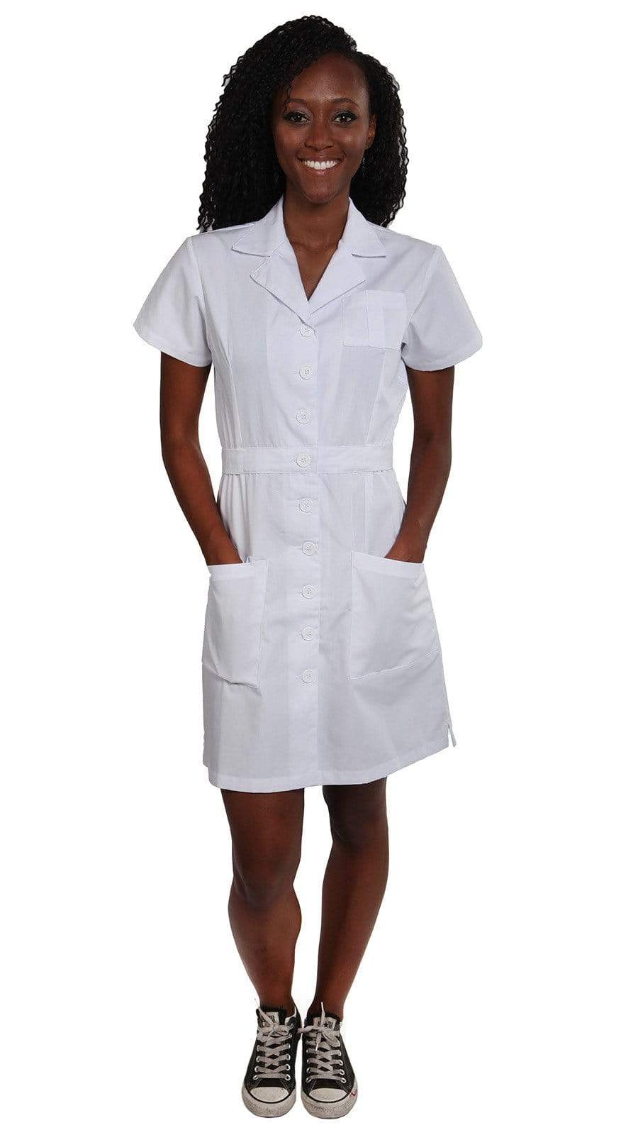 STRIPED Womens Dress Tunic Nurse Uniform Vet Medical Dental Therapist  Healthcare | eBay