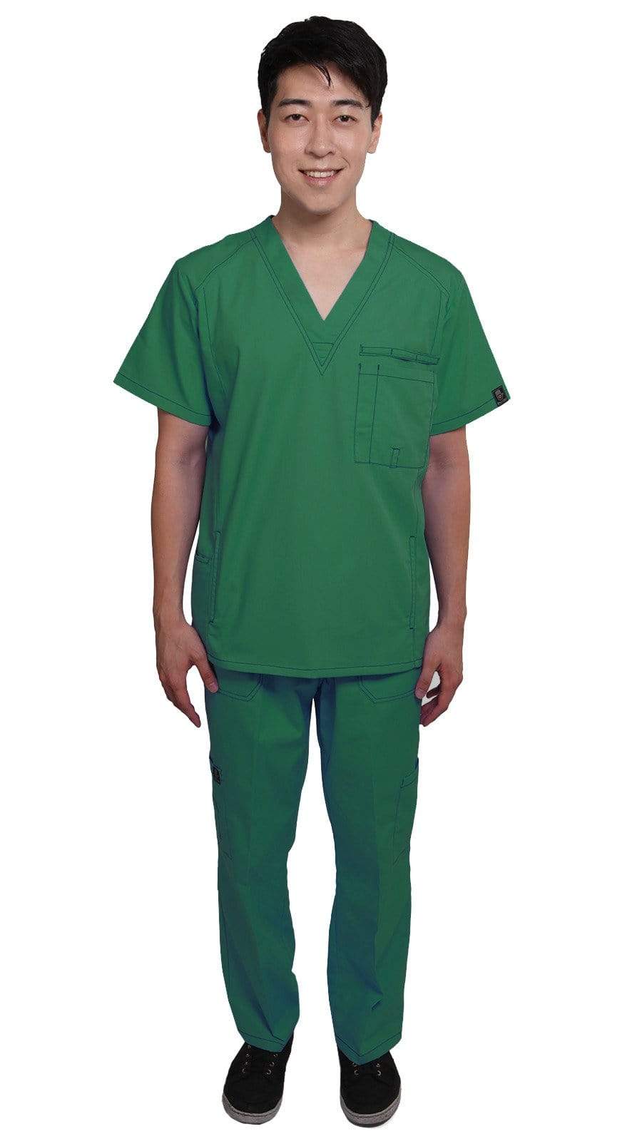 Dress A Med Men's Multi Pocket Lightweight Utility Medical Scrubs